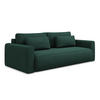 3-SITZER SOFA mit Schlaffunktion Strukturstoff Stoff Grün - Dunkelgrün/Schwarz, Kunststoff/Textil (238/82/105cm) - Makamii