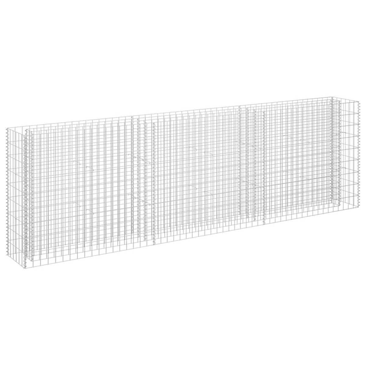 GABIONEN-HOCHBEET Verzinkter Stahl 270 x 30 x 90 - Silberfarben, Metall (270/90/30cm)