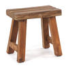 SITZHOCKER Rustic Teakholz massiv 01 natur-vintage - Naturfarben, Holz (42/41/29cm) - DESIGN DELIGHTS