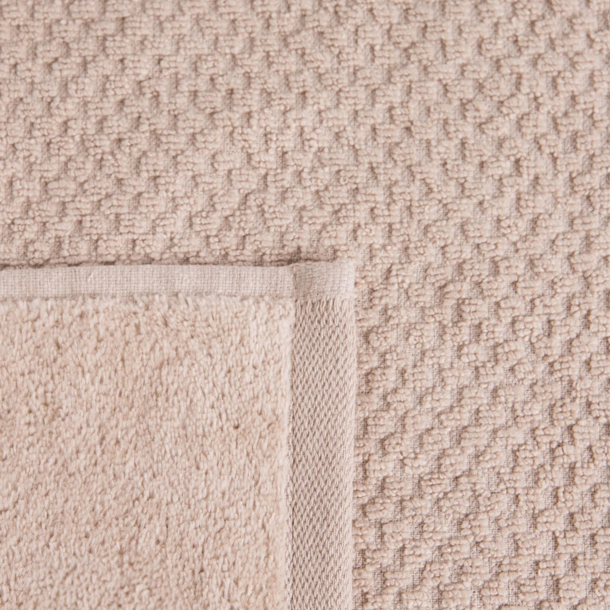 BADETUCH Nasia beige 70/130 cm - Beige, Textil (70/130cm) - Homla