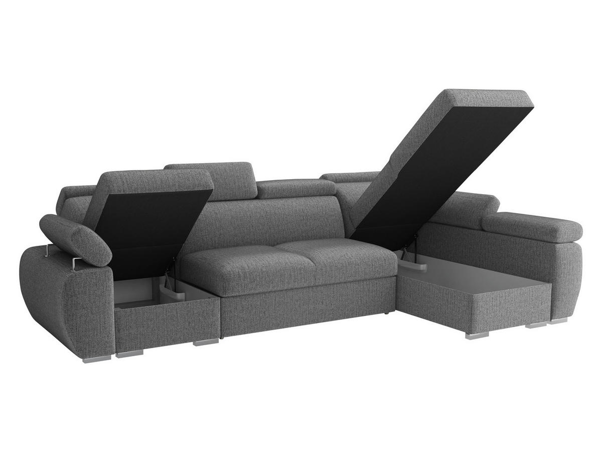 ECKSOFA Boston LCP, Seite: Links LCP+2R+1P(65) - Hellbraun/Silberfarben, Holz/Textil (320/170cm) - MIRJAN24