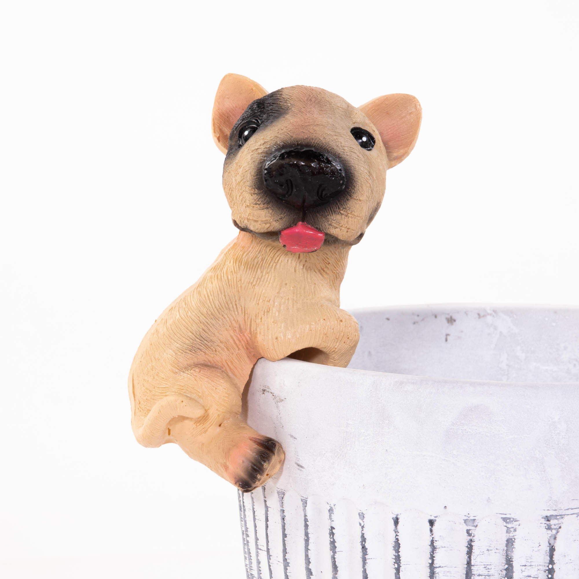 DEKOFIGUR Hundchen für Blumentopf - Multicolor, Kunststoff (9.5/5/9.5cm)