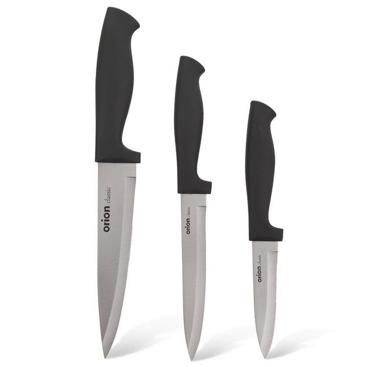 KÜCHENMESSER CLASSIC Schwarz Silber - Schwarz, Metall (27cm) - Orion 