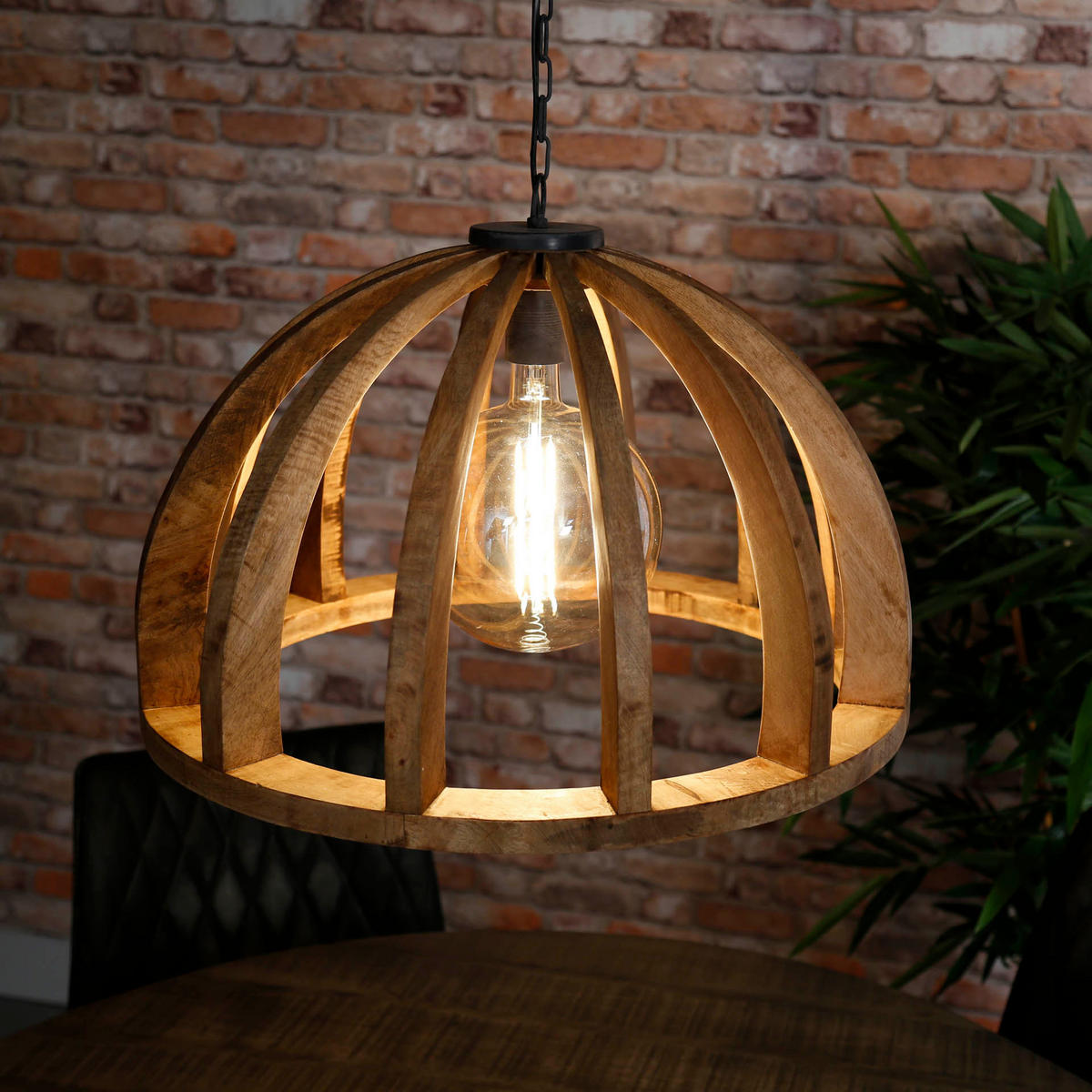 HÄNGELEUCHTE Mango Braun 62/62/150 cm - Braun, Holz (62/62/150cm) - Hoyz Collection