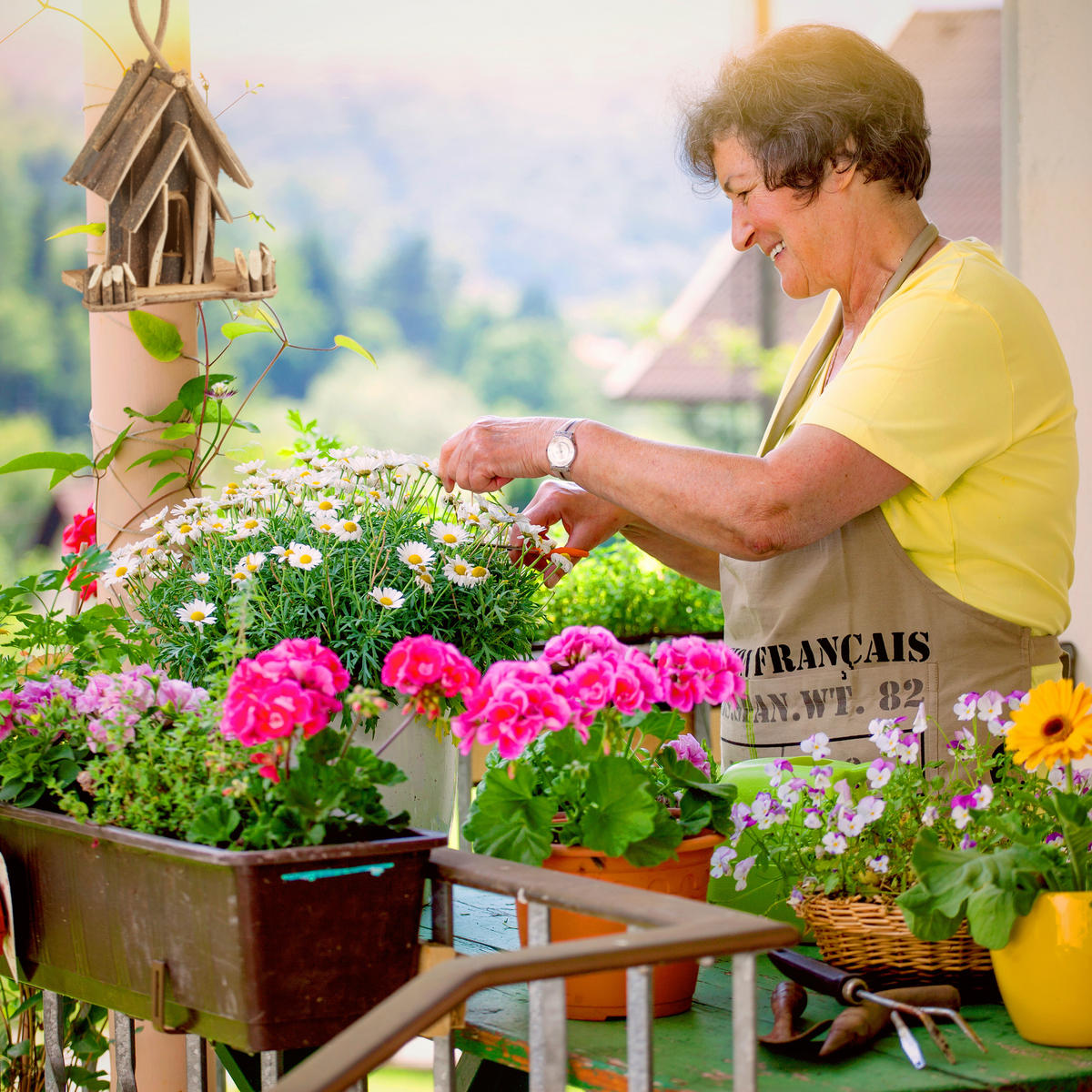 VOGELHAUS Deko - Braun, Holz (22/35/14cm) - Relaxdays