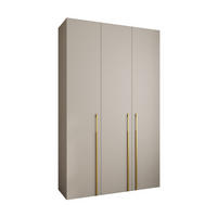 DREHTÜRENSCHRANK 245,5/150/50 3-türig - Kaschmir/Goldfarben, Holz/Metall (150/245.5/50cm) - Abiks Möbel