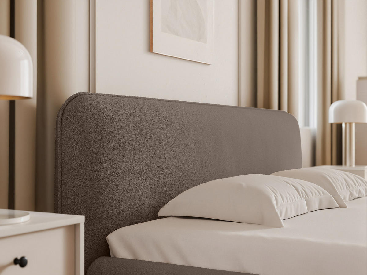 POLSTERBETT Herat 120x200 cm, Braun - Braun, Textil (200/120cm) - Fedve