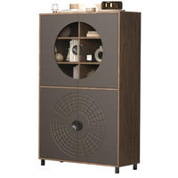VITRINE Bronze und Rostoptik 97 x 163 cm, Highboard mit Soft-Close - Rostfarben/Schwarz, Glas/Holzwerkstoff (97/163/42cm) - Top.Furn