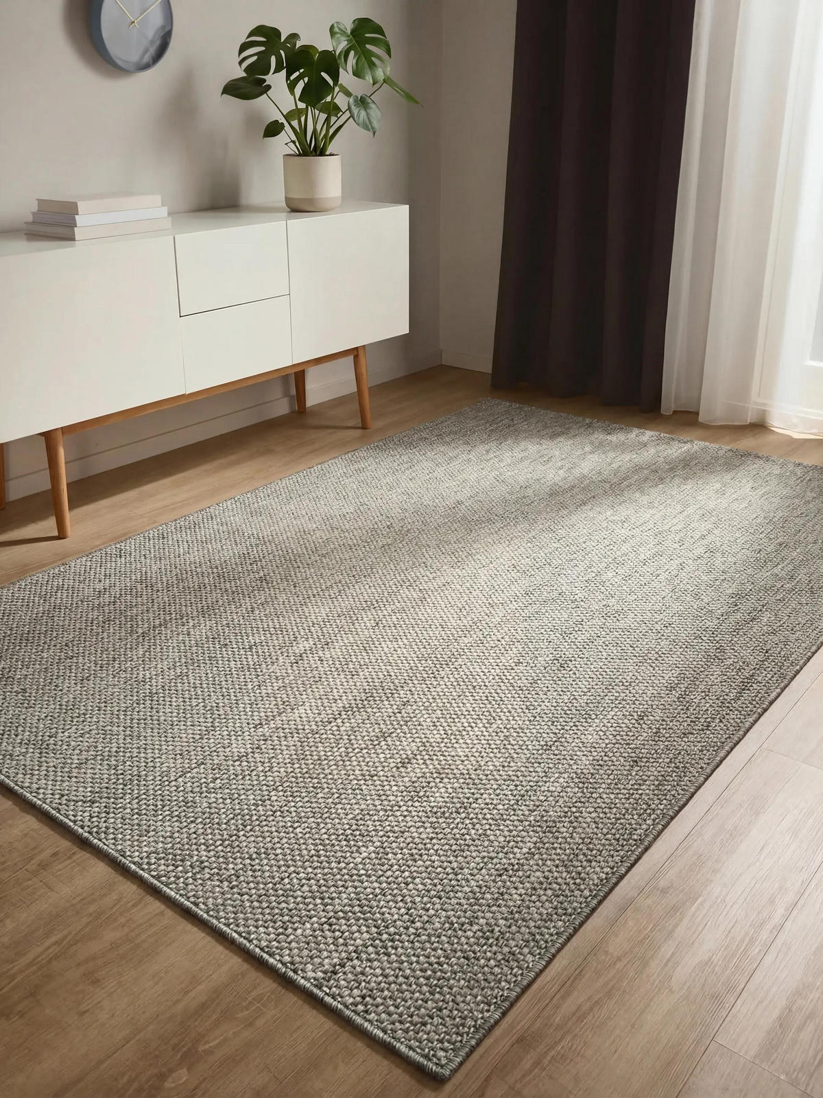 OUTDOORTEPPICH Iowa Dunkelgrau 120/170 cm - Dunkelgrau, Kunststoff/Textil (120/170cm) - benuta