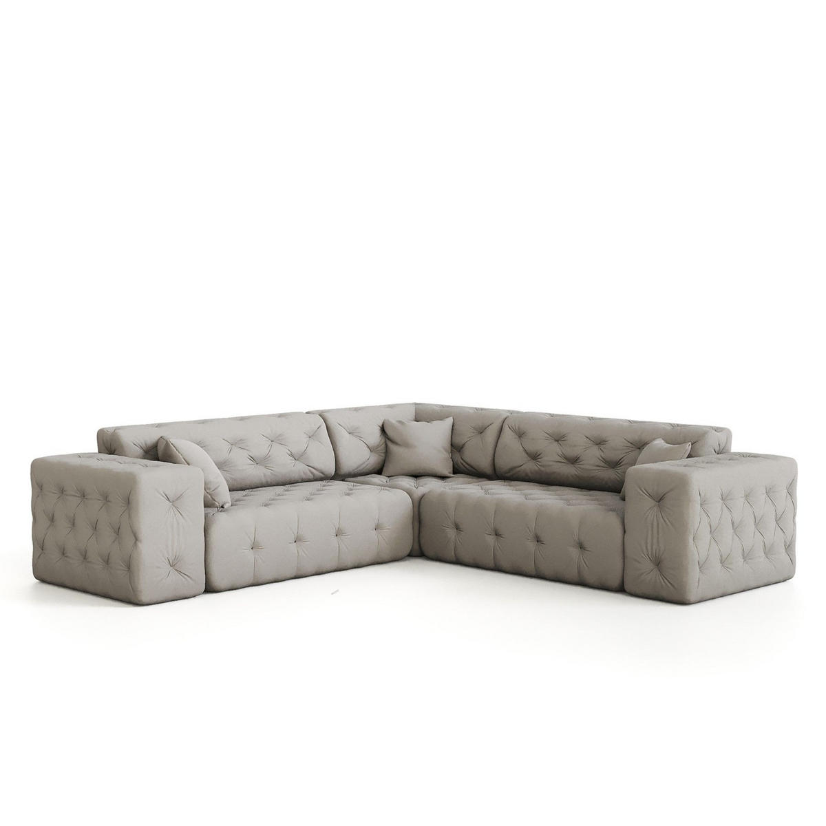 ECKSOFA Chantal - Pink, Holzwerkstoff/Textil (246/246cm) - Fun Möbel