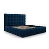 BETT mit Bettkasten und Kopfteil Mamaia aus Samt königsblau 180x200cm - Blau, Textil (180/200cm) - Micadoni