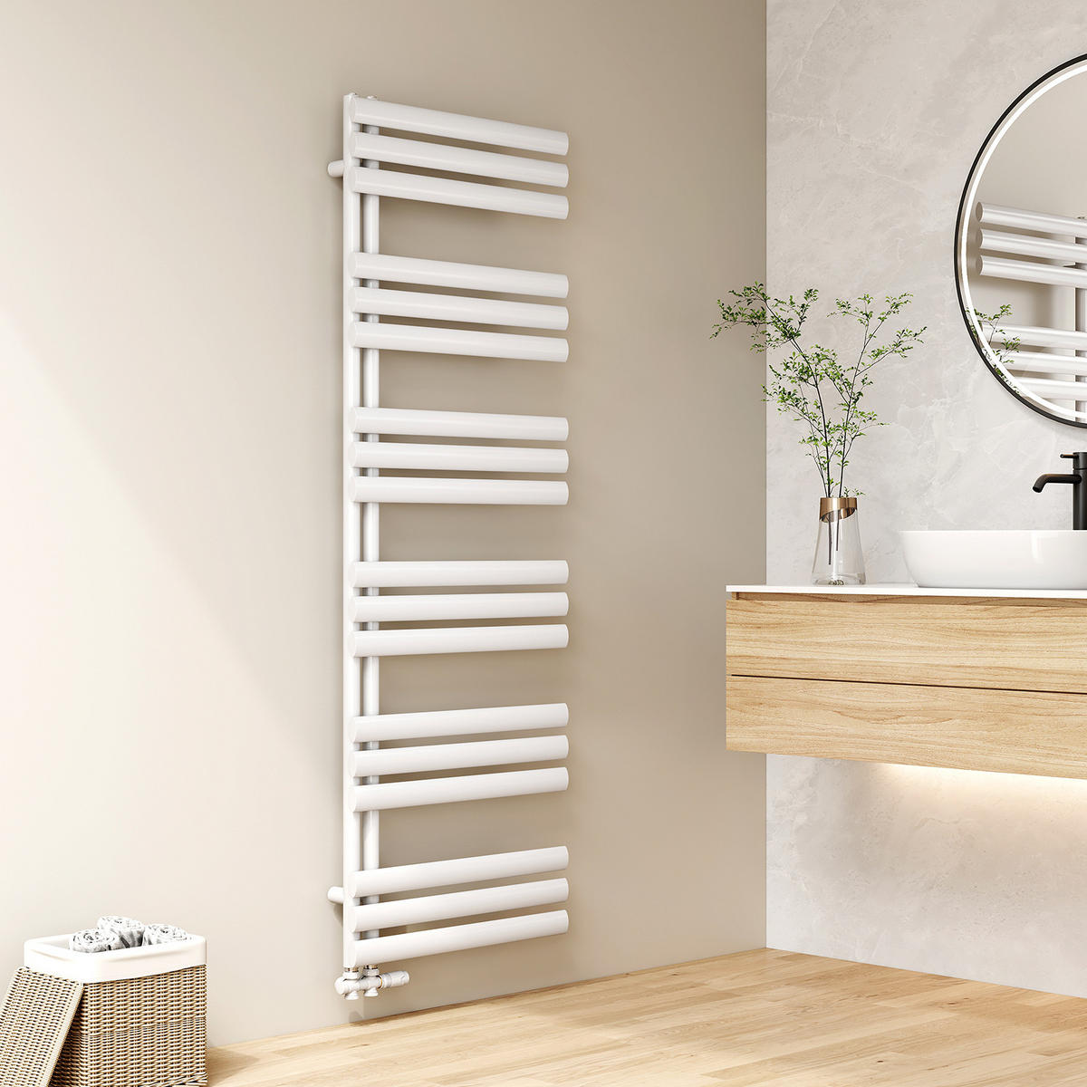 HEIZKÖRPER wasserführend Weiß 174/60/6,6 cm - Weiß, Metall (60/174/6.6cm) - EMKE