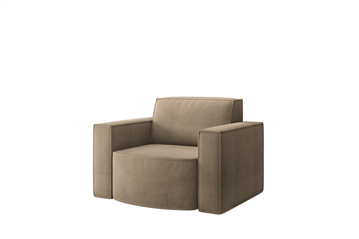 SESSEL Palma In Noel - Braun, Holzwerkstoff/Textil (98/74/89cm) - Fun Möbel