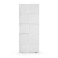 SCHRANK mit 2 Türen Dama - H186,5 cm - Weiß, Holzwerkstoff (31/186.5/78cm) - Calicosy
