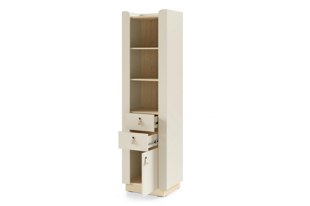 STANDREGAL SOVI 15 55/201/42 cm in Macadamia / Eiche Mavelie - Eichefarben/Beige, Holzwerkstoff (55/201/42cm) - Deine Möbel 24