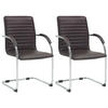 SCHWINGSTUHL 2er Set Lederlook braun - Braun, Textil/Metall (56/95/60cm) - CLP
