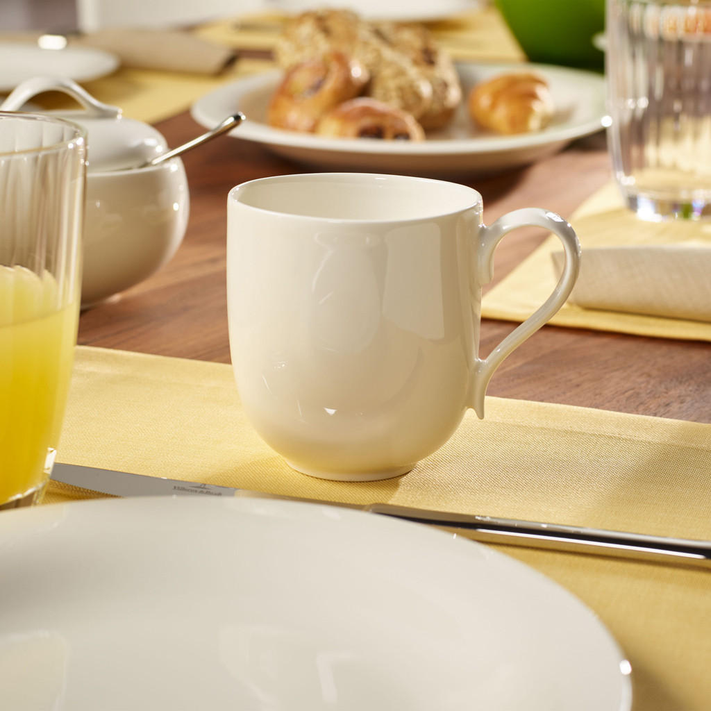 BECHER MIT HENKEL New Cottage Basic weiß 260 ml 6er Set - Weiß, Keramik (0.26L) - Villeroy & Boch