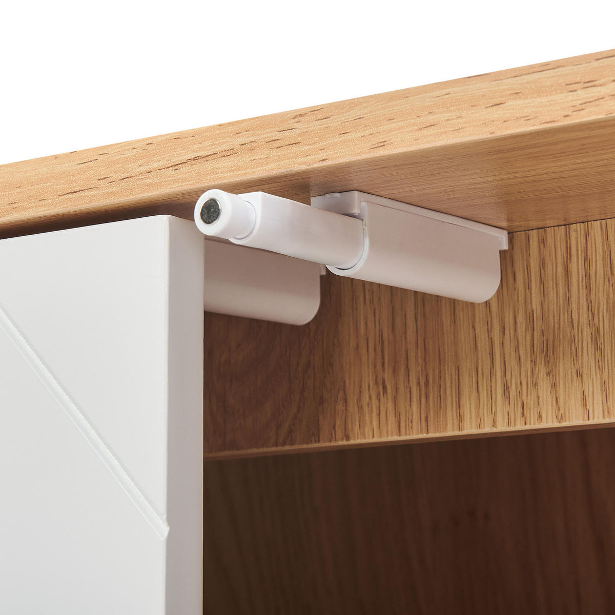 SCHRANK Weiß Bristow - Weiß, Holzwerkstoff (40/76/84cm) - Beliani