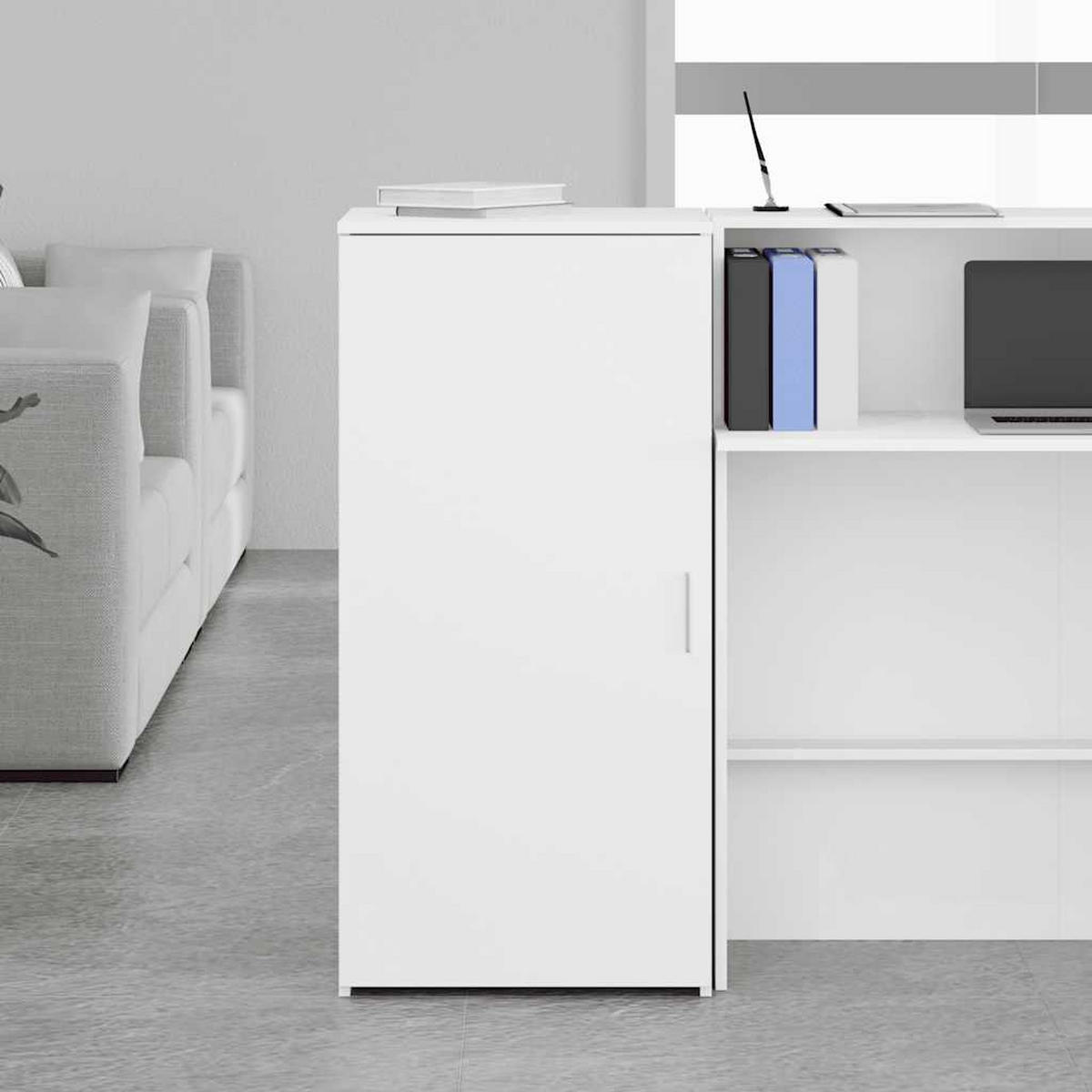 LAGERSCHRANK Weiss 50/45/103,5 Cm Holzwerkstoff - Weiß, Holzwerkstoff (45/103.5/50cm) - vidaXL