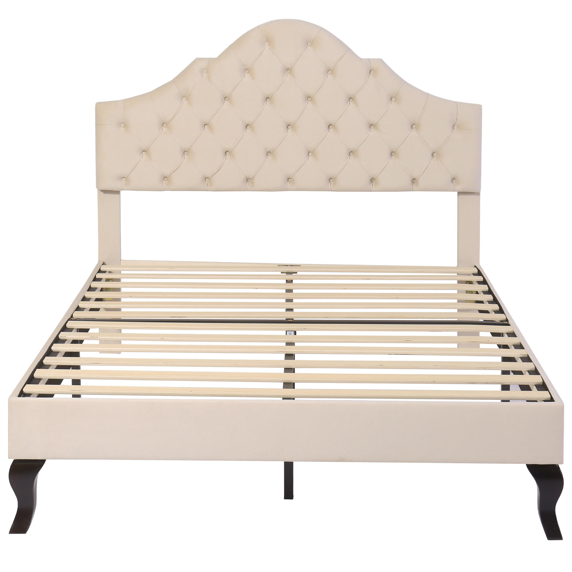 ComfortXL Polsterbett Beige 140x190 cm