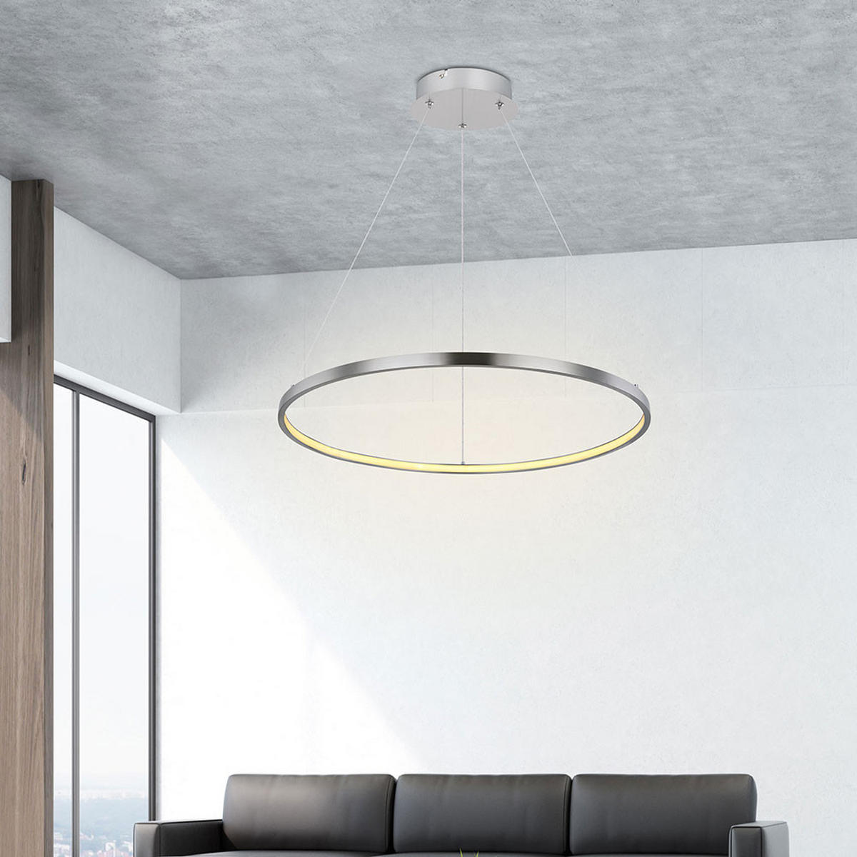 LED HÄNGELEUCHTE RALPH Silber - Silberfarben, Metall (60/60/120cm) - Globo Lighting