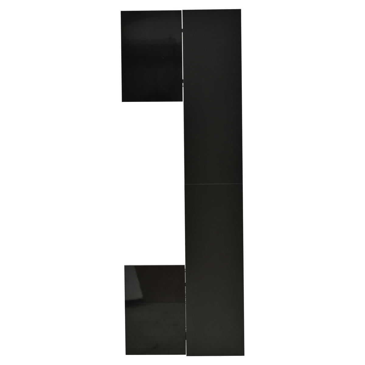 WOHNWAND 4-teilig TV Schrank Vitrine Stauraum Schwarz - Schwarz, Holzwerkstoff (245/170/30cm) - FLIEKS