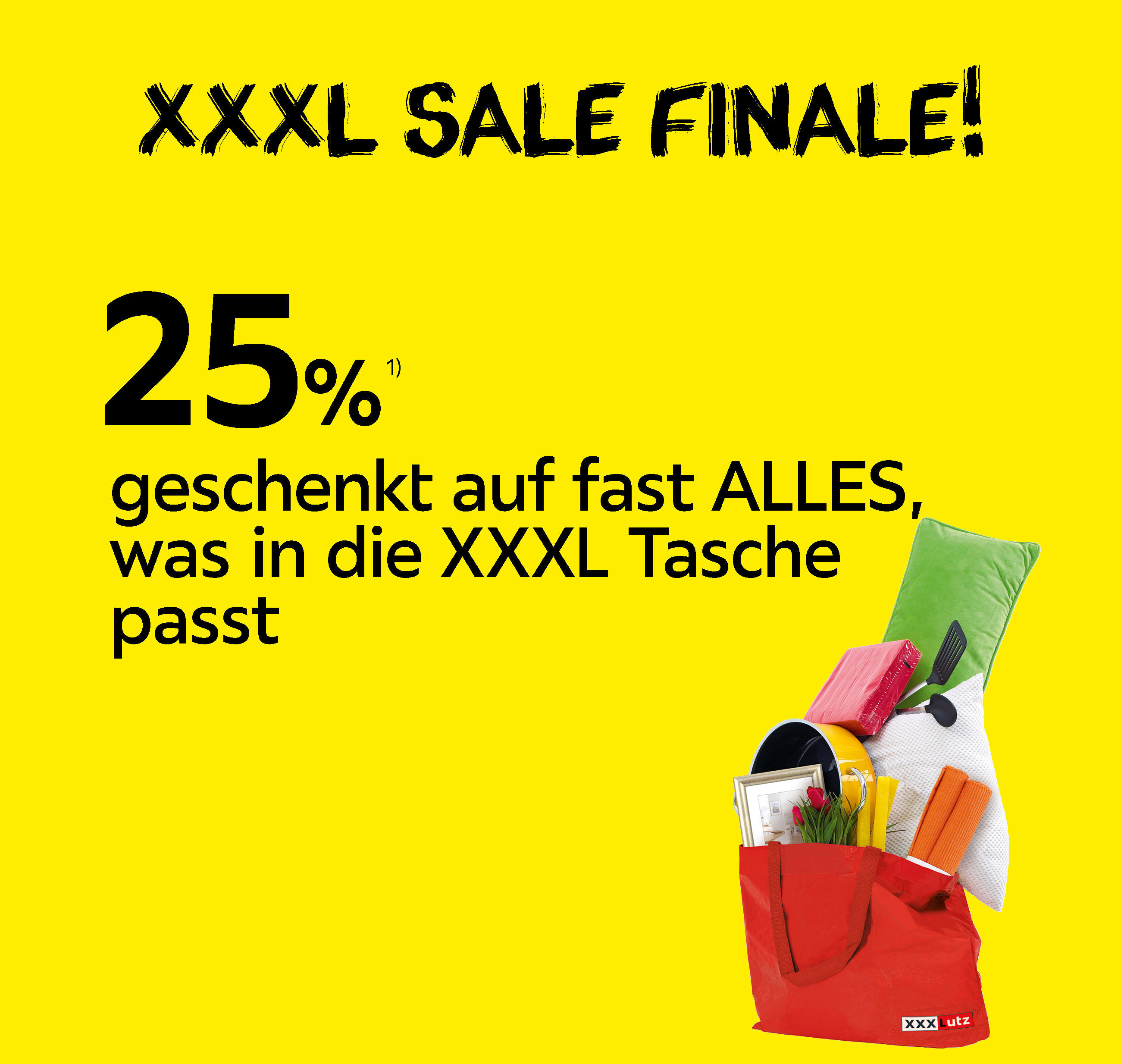 25% auf alles was in die Tasche passt
