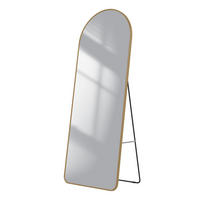 STANDSPIEGEL mit Rahmen Gehärteter Silberspiegel Gold 160/60 cm - Goldfarben, Glas/Metall (60/160/160cm) - EMKE