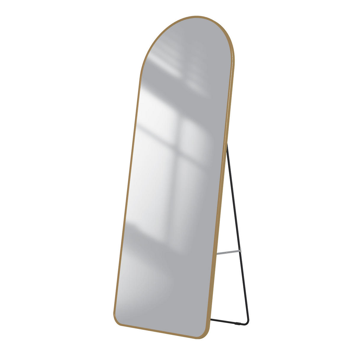 STANDSPIEGEL mit Rahmen Gehärteter Silberspiegel Gold 160/60 cm - Goldfarben, Glas/Metall (60/160/160cm) - EMKE