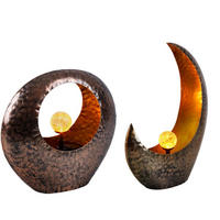 LED AUSSENLEUCHTE Metall Messing - Messingfarben, Glas (35/13.5/37cm) - Globo Lighting