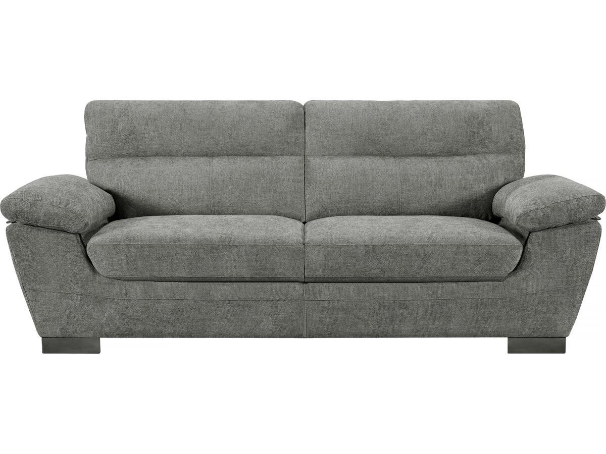 3-SITZER-SOFA Dallas Grau - Grau, Textil (210/90/88cm) - Habitat Garten