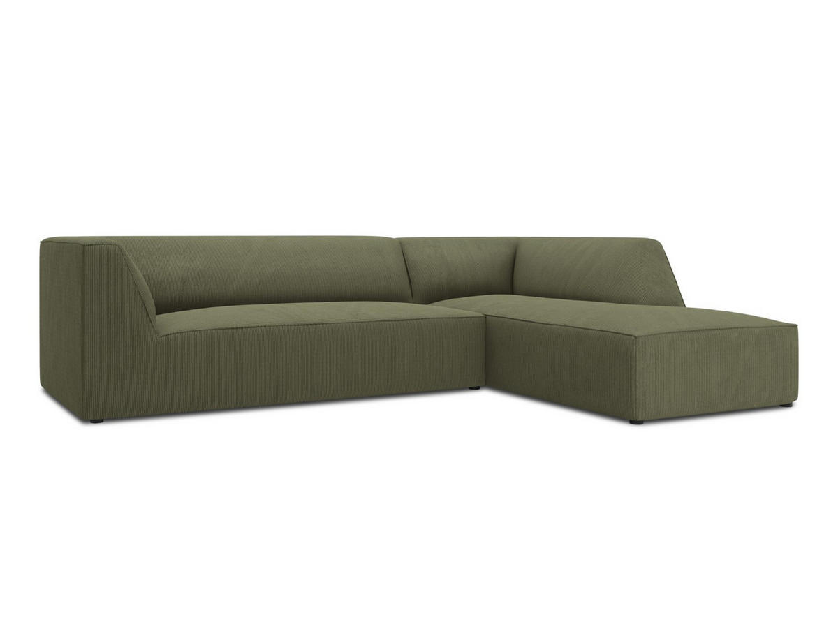 ECKSOFA rechts Ruby aus Cord grün 4 Sitzplätze - Grün, Textil (180/273cm) - Micadoni