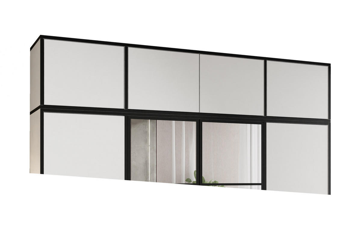 DREHTÜRENSCHRANK EDEN MIT AUFSATZ 4D weiß - Weiß, Holzwerkstoff (207/247/39cm) - Kier Furniture
