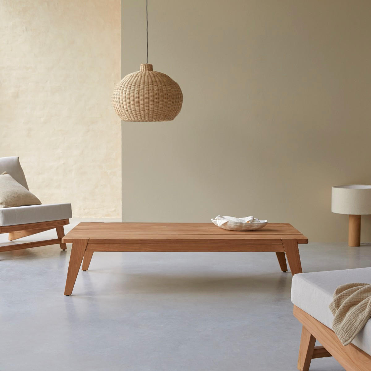 COUCHTISCH Olia Hellbraun aus Teak - Hellbraun, Holz (80/150/35cm) - Tikamoon