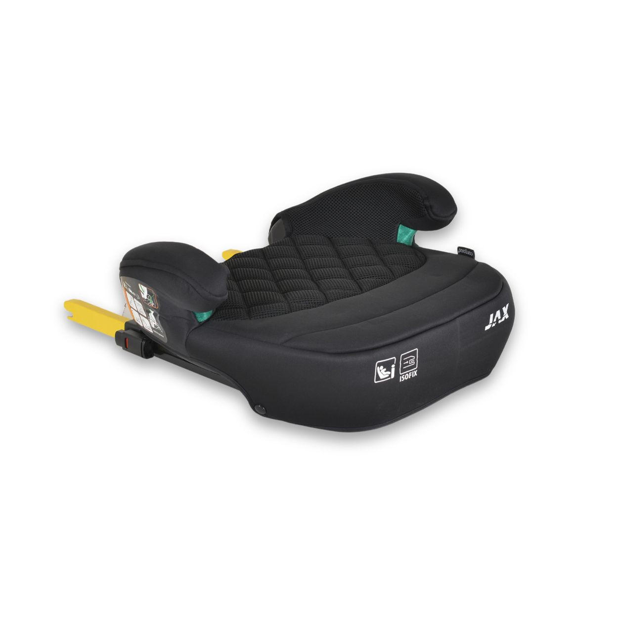 SITZERHÖHUNG Jax i-Size schwarz 125-150cm Gruppe 3 Isofix Top Tether - Schwarz, Kunststoff (45/32/41cm) - Cangaroo