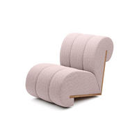 SESSEL CATCH ME Sessel, Bequeme Polsterung, 3D-Stoff, Hohe Festigkeit, Holzdetails, Farbe Pink - Schwarz/Rosa, Holz/Textil (80/78/100cm) - DomoHome
