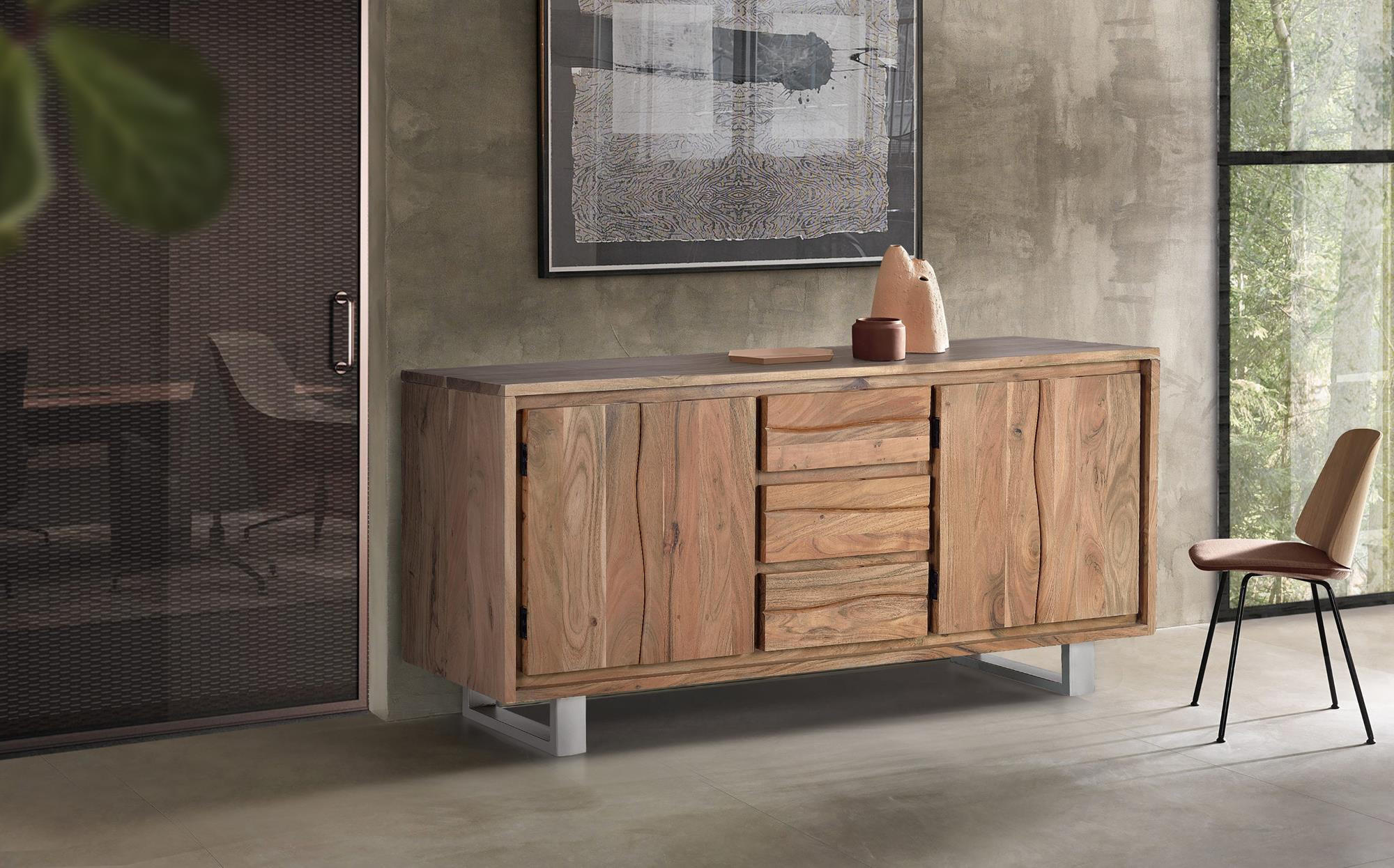 KOMMODE in Akazie - Braun, Holz (172/82/45cm) - Giner y Colomer