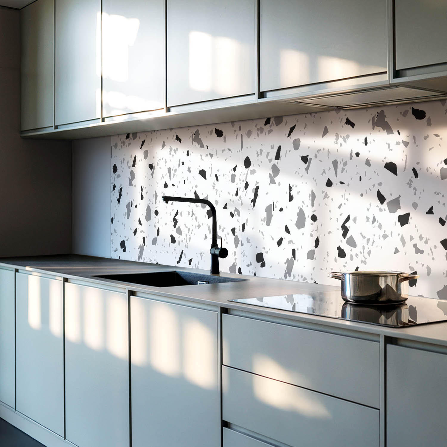 WANDPANEEL 120x60 cm selbstklebend Granilla - Weiß, Kunststoff (60/1.6/120cm) - Wallfluent