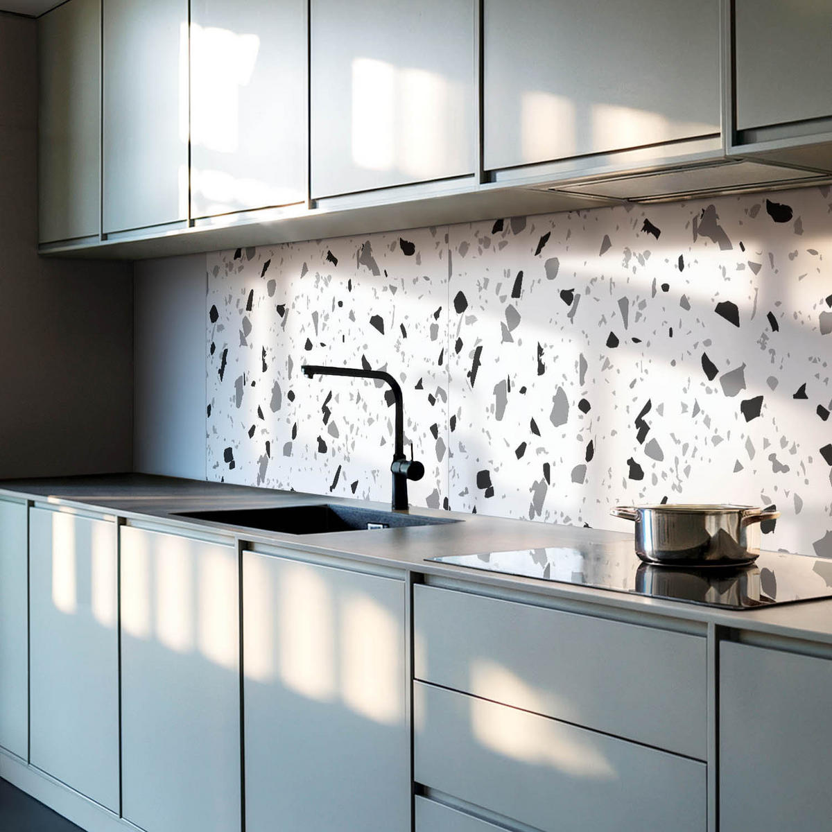 WANDPANEEL 120x60 cm selbstklebend Granilla - Weiß, Kunststoff (60/1.6/120cm) - Wallfluent