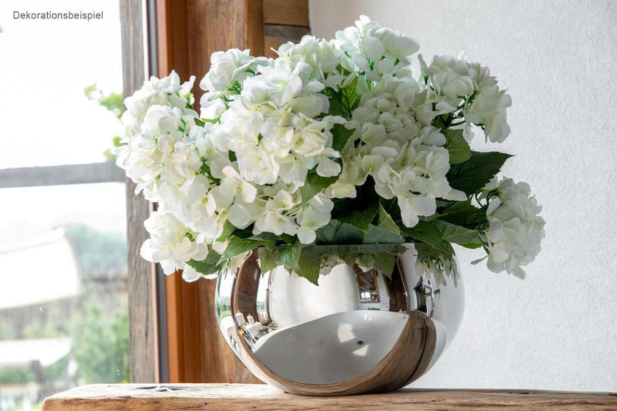 CHAMPAGNER-/FLASCHENKÜHLER Bowl Hochglanz poliert (H) 34 x (Ø) 20 cm - Silberfarben, Paraffin (20/34cm) - Hermann Bauer jun. Kollektion GmbH