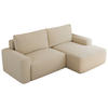 ECKSOFA BELLUNO L Beige Boucle - Rechts - Beige/Schwarz, Textil (233/144cm) - MKS