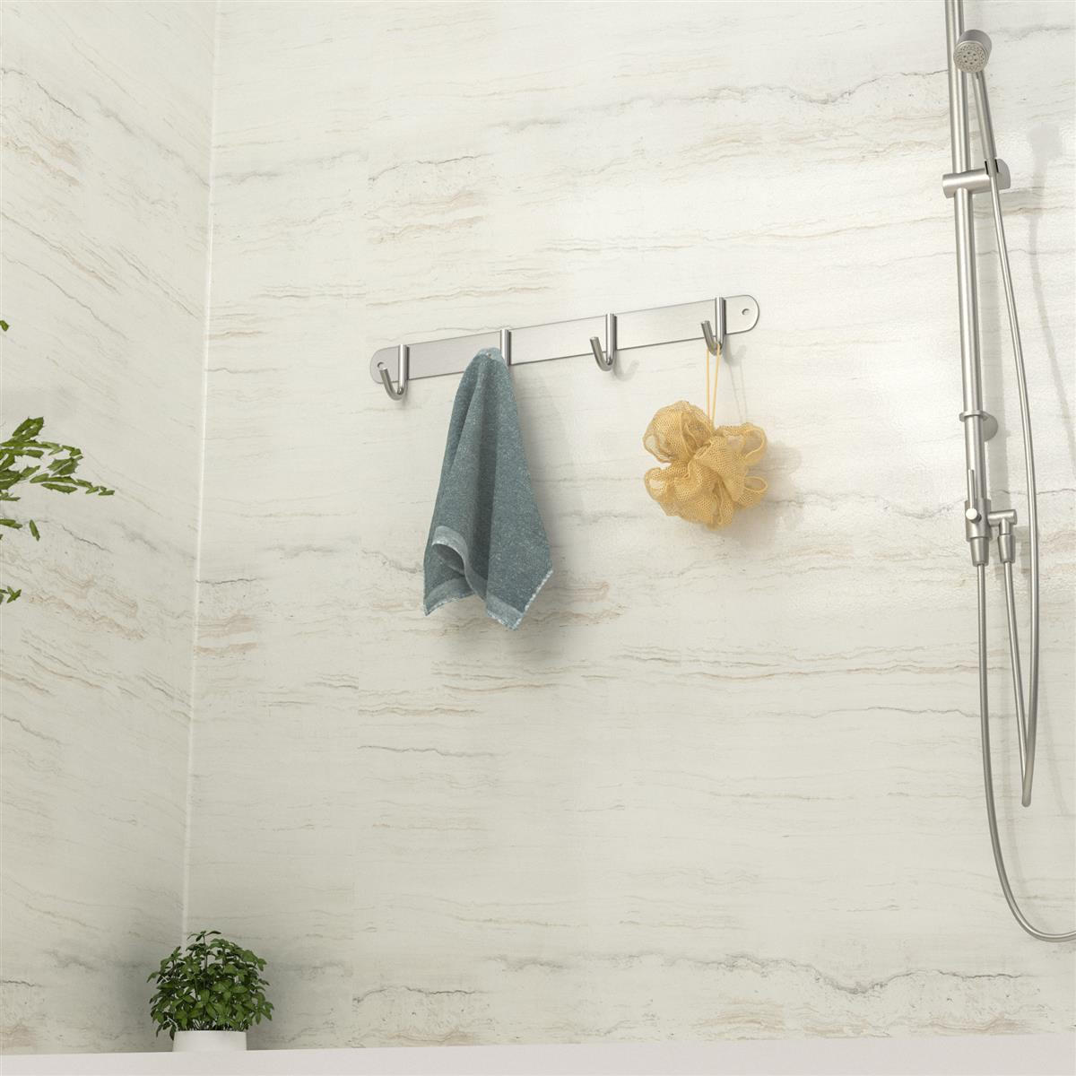 GARDEROBENLEISTE 30/5/5 cm - Silberfarben, Metall (5/5/30cm) - Intirilife