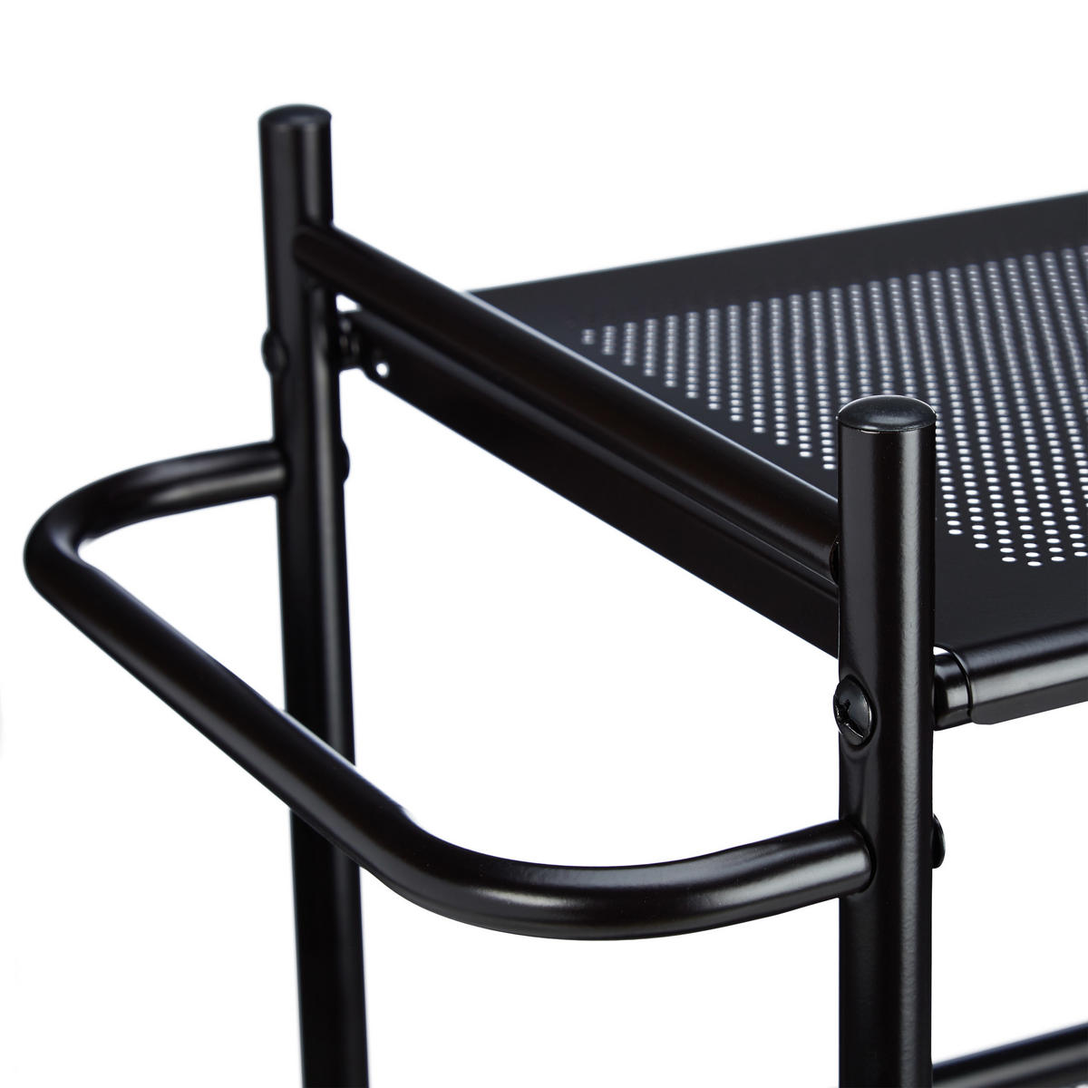 ROLLREGAL - Schwarz, Metall (25/81/50cm) - Relaxdays
