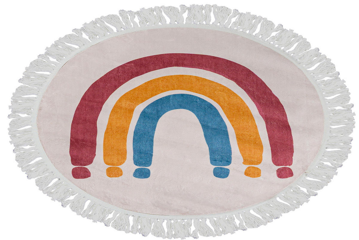 DETSKÝ KOBEREC pieskový dúha - 100 x 100 cm - piesková/cappuccino, textil (100/100cm) - Mazovia