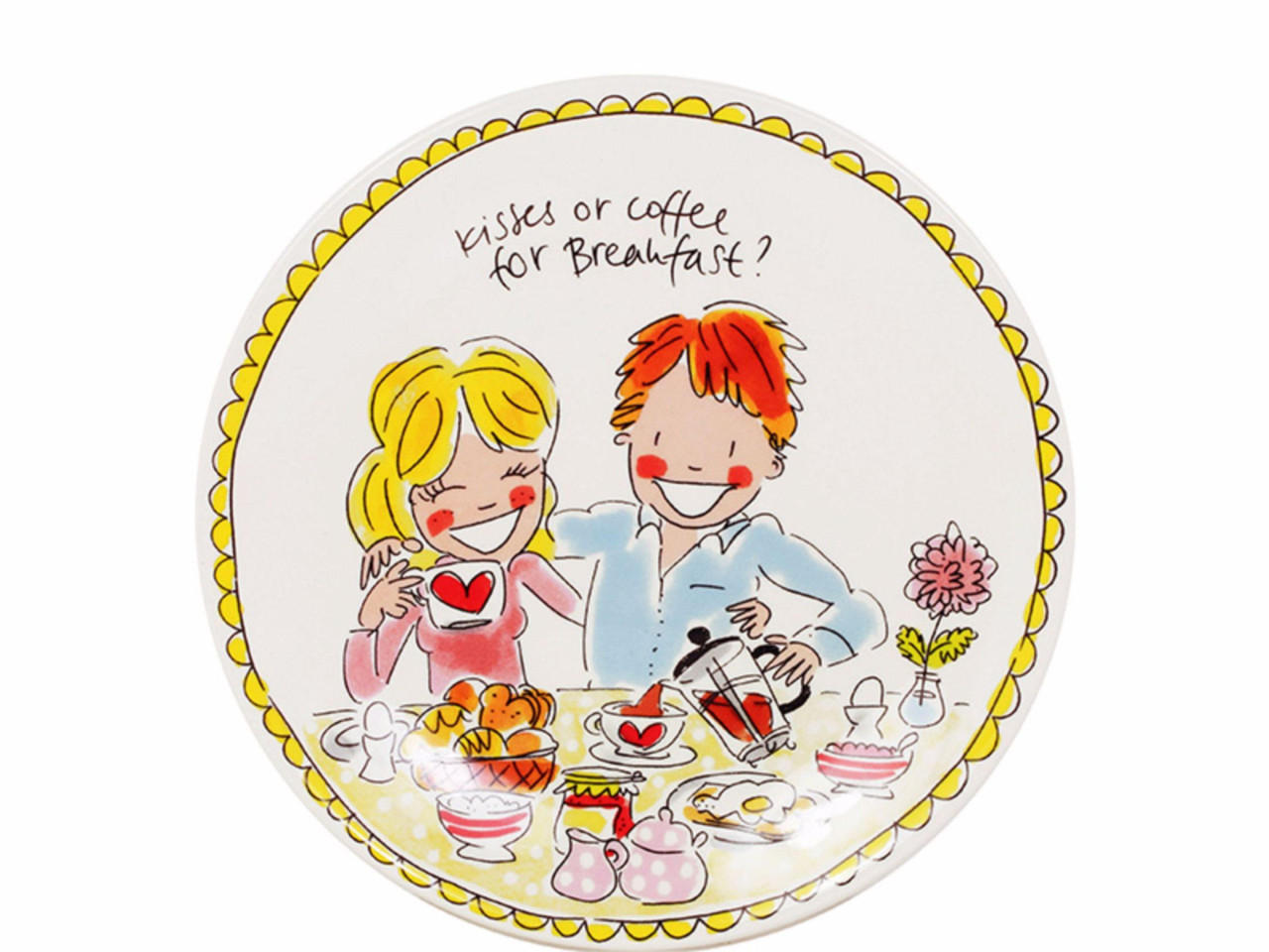 TELLER Liebe in Bunt - Ø 22cm - Multicolor, Keramik (21.8/21.8/2.5cm) - Blond Amsterdam