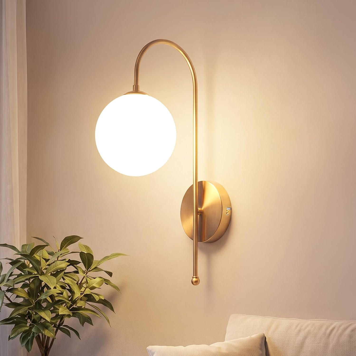 Nettlife Wandleuchte Gold 15x47x26 cm