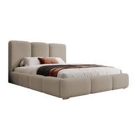 POLSTERBETT Bauro mit Bouclé-Bezug Beige 140x200 cm - Beige/Silberfarben, Textil (140/200cm) - Selsey