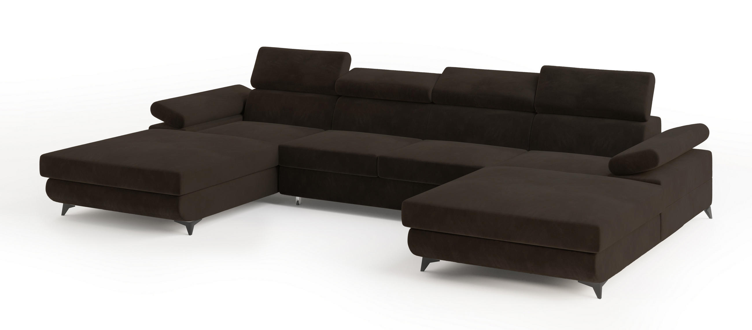 Masseno Wohnlandschaft Braun 339x89x190 cm