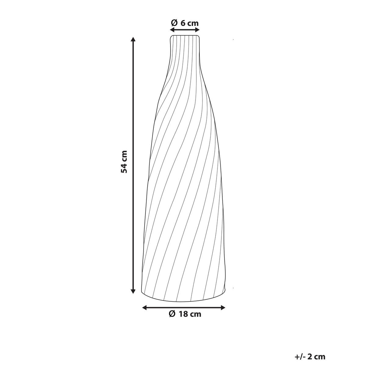 DEKOVASE Terrakotta weiß Florentia - Weiß, Stein (54cm) - Beliani
