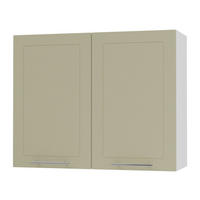 KÜCHENHÄNGESCHRANK Kvantum W3/90 Vanille Matt / Weiß Matt 90 / 32,5 / 72cm - Creme/Weiß, Holz/Holzwerkstoff (90/72/32.5cm) - Feldmann-Wohnen